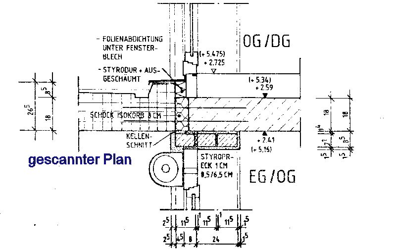 gescannter Plan