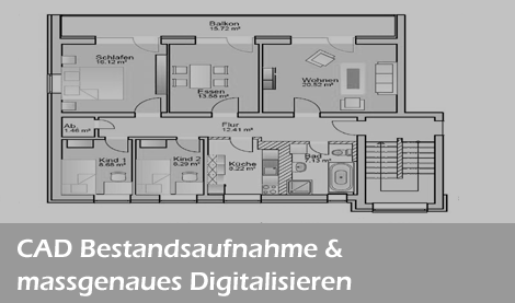 Digitalisierung 2D Vektorisierung 3D Grundriss Bauplan CAD-File Raumplan