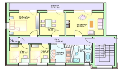 Digitalisierung 2D Vektorisierung 3D Grundriss Bauplan CAD-File Raumplan Einfärben Abscannen Regensburg Amberg Oberpfalz Nürnberg München Bayern